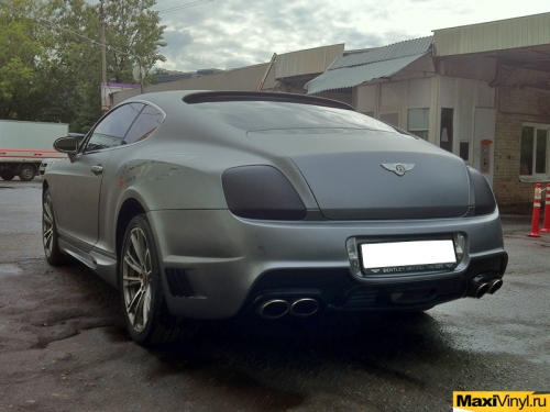 Полная оклейка Bentley Continental GT пленкой серый матовый металлик